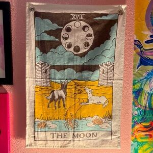 The Moon Tarot Wall Hanging - Multicolor
